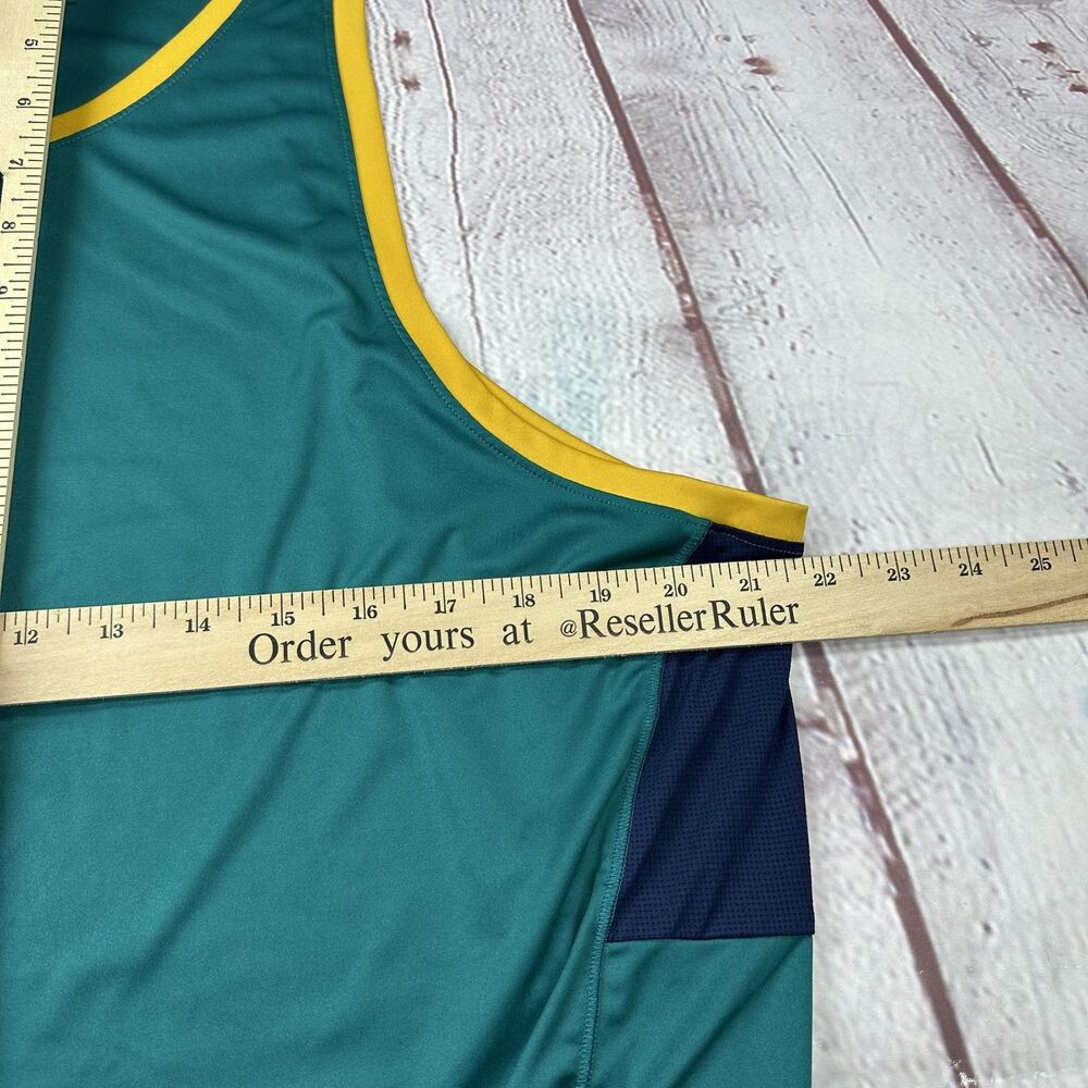 Brooks Running Shirt Mens XXL Green Yellow Singlet Tank Mesh Racing 211220 - Picture 8 of 11